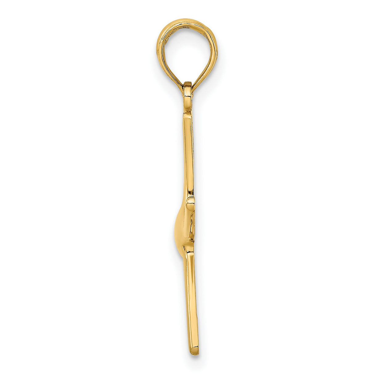 10k Yellow Gold Starfish Pendant with Polished Finish, Nautical Sea Star Design for Women