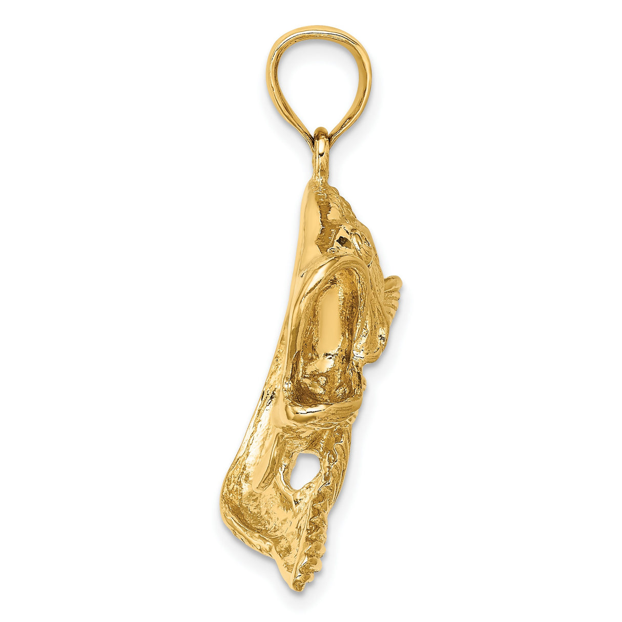 10k Yellow Gold Largemouth Bass Pendant, Realistic Fish Design, Angler Fishing Charm