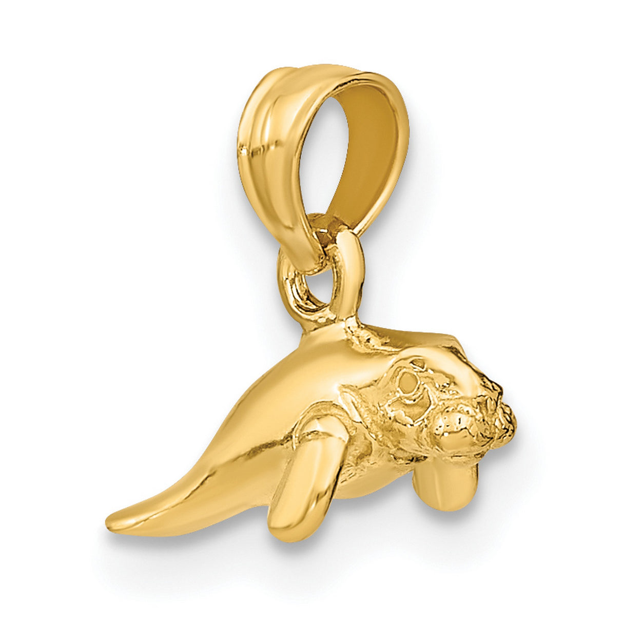 10k Yellow Gold Bull Head Pendant with Nose Ring, Taurus Symbol Western Charm