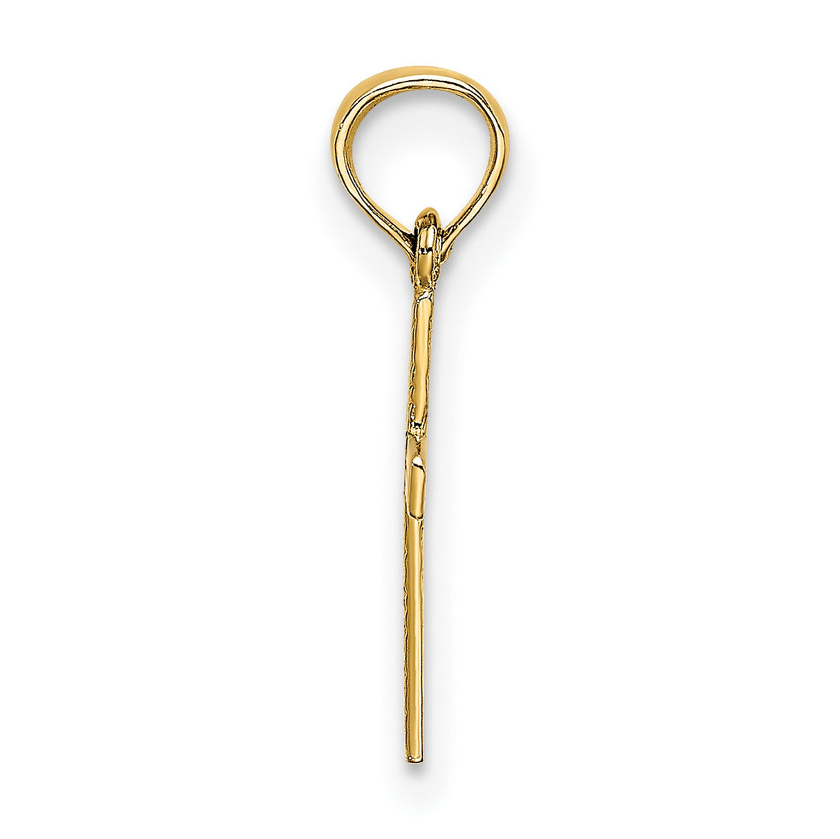 10k Yellow Gold Cross Pendant with Heart Accent and Carved Texture for Men and Women