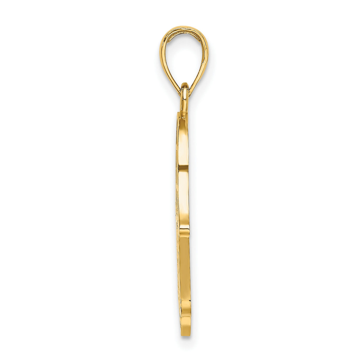 10k Yellow Gold Pendant, Hamsa Hand with Star of David, Spiritual Jewish Symbol for Women or Unisex