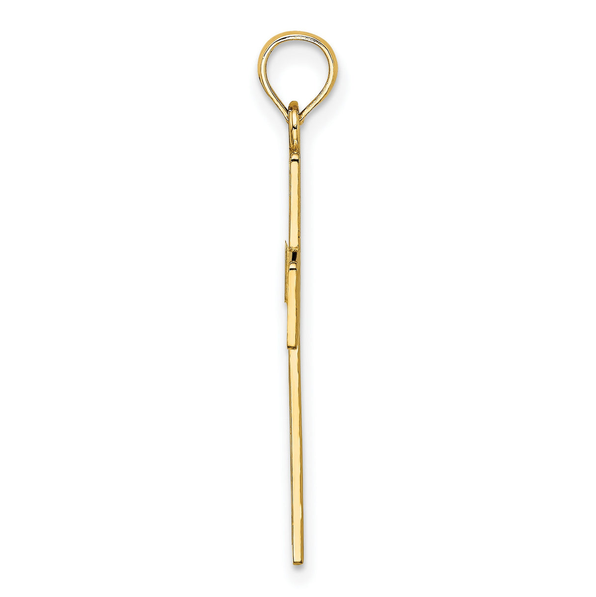 10k Yellow Gold Cross Pendant with Filigree Scroll Lace Design, Spiritual Religious Charm