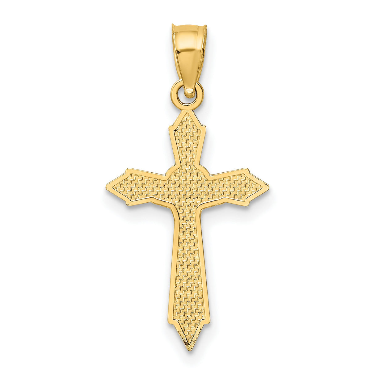 10k Yellow Gold Crucifix Cross Pendant with Jesus Figure, Religious Design for Men and Women