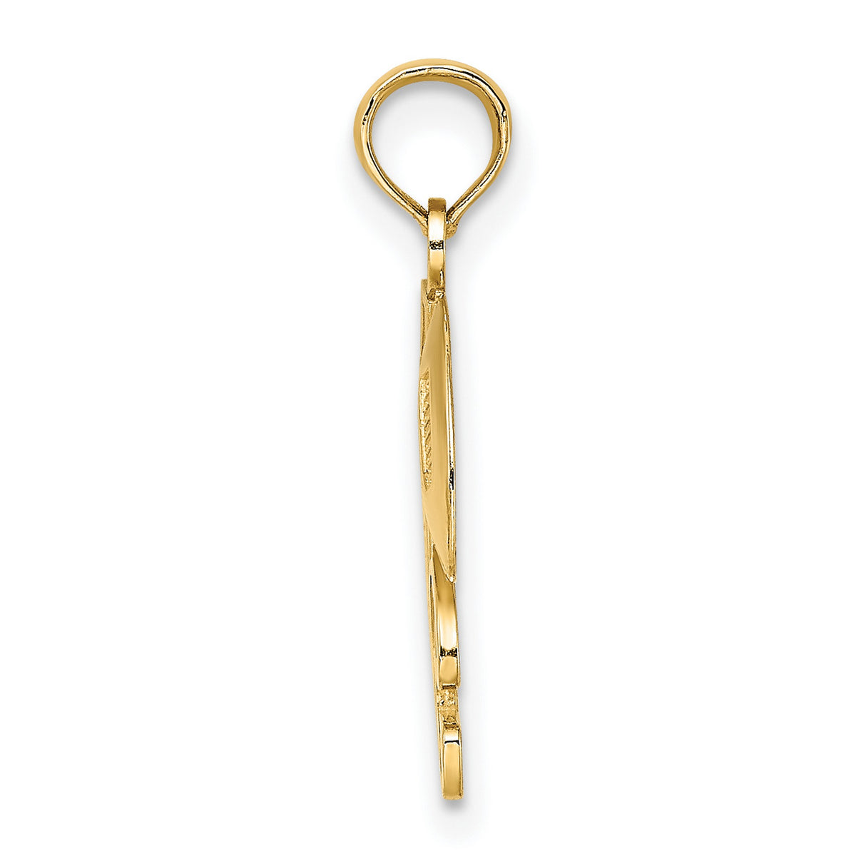 10k Yellow Gold Football Pendant with Helmet and Number One Design for Men