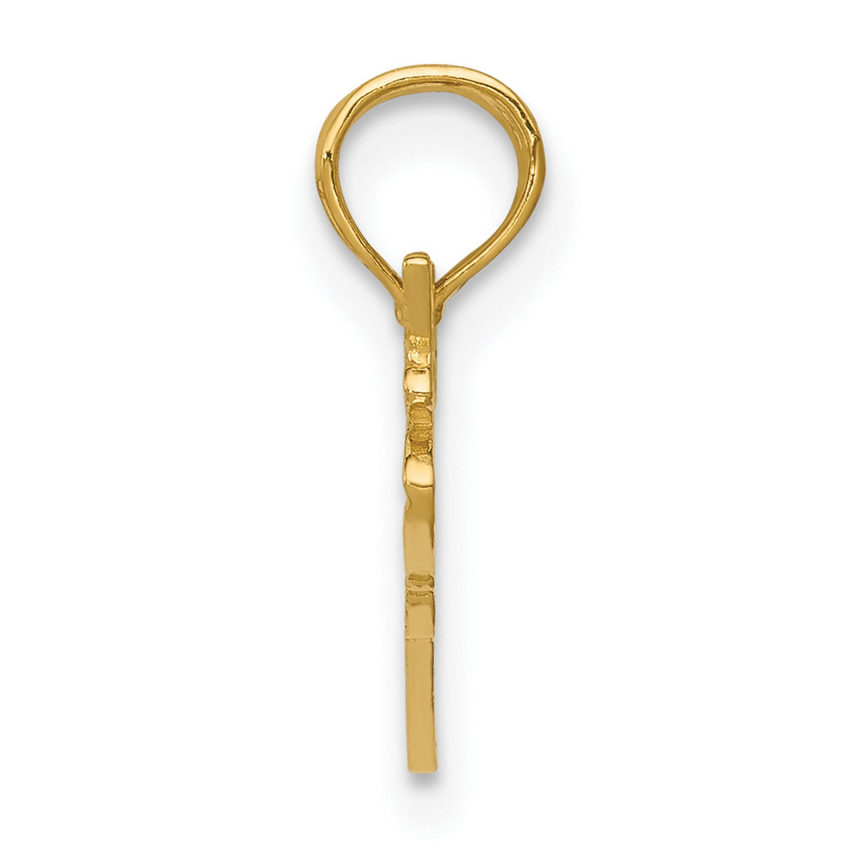 10k Yellow Gold Airplane Pendant, Aviation Charm Symbol of Travel and Adventure, Unisex