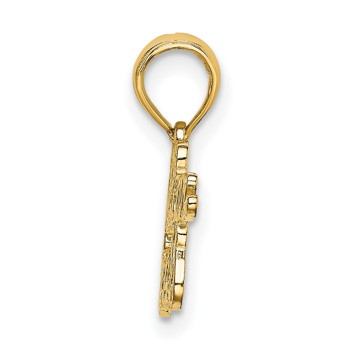 10k Yellow Gold Puerto Rican Princess Pendant, Script Lettering, Latin Heritage Charm