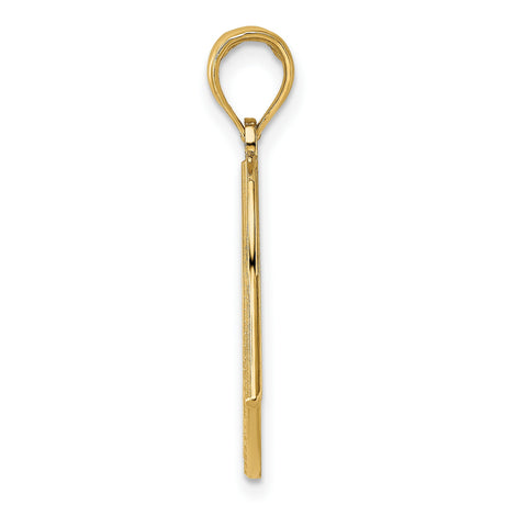 10k Multi-Tone Gold American Flag Pendant with Rhodium Accent for Men or Unisex Wear