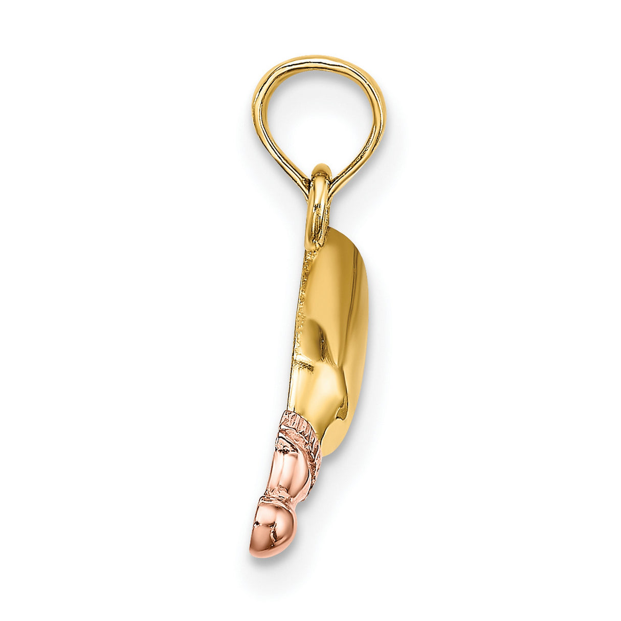 10k Two-Tone Gold Baby Bottle Pendant, Symbolic Motherhood Charm for Women or Unisex Wear