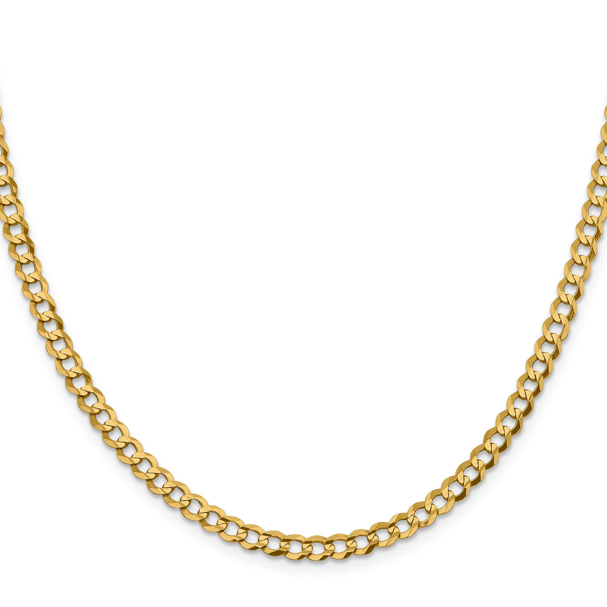 10K Yellow Gold 4.7 mm Polished Chain Necklace, Solid