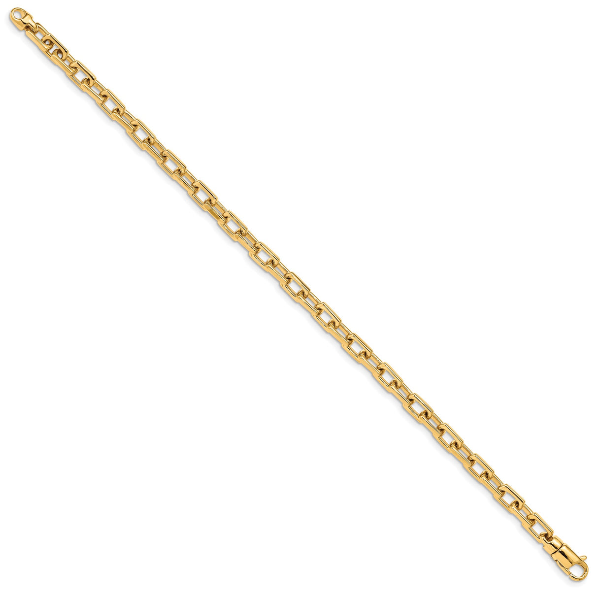 10K Yellow Gold 5 mm Polished Chain Anklet, Solid