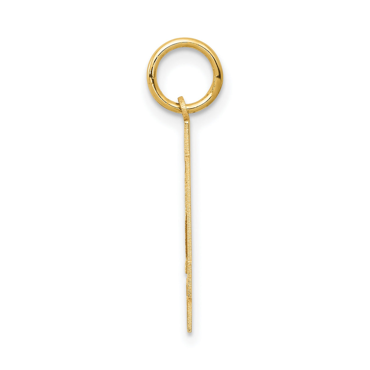 Medium Satin Number 34 Charm Pendant in Real 10k Yellow Gold