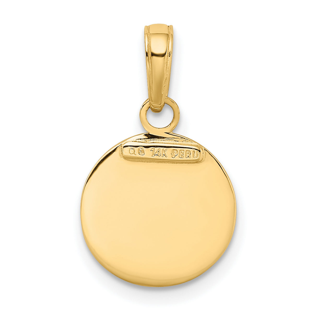 10k Yellow Gold Saint Christopher Pendant, Travel Protection Catholic Medallion Charm