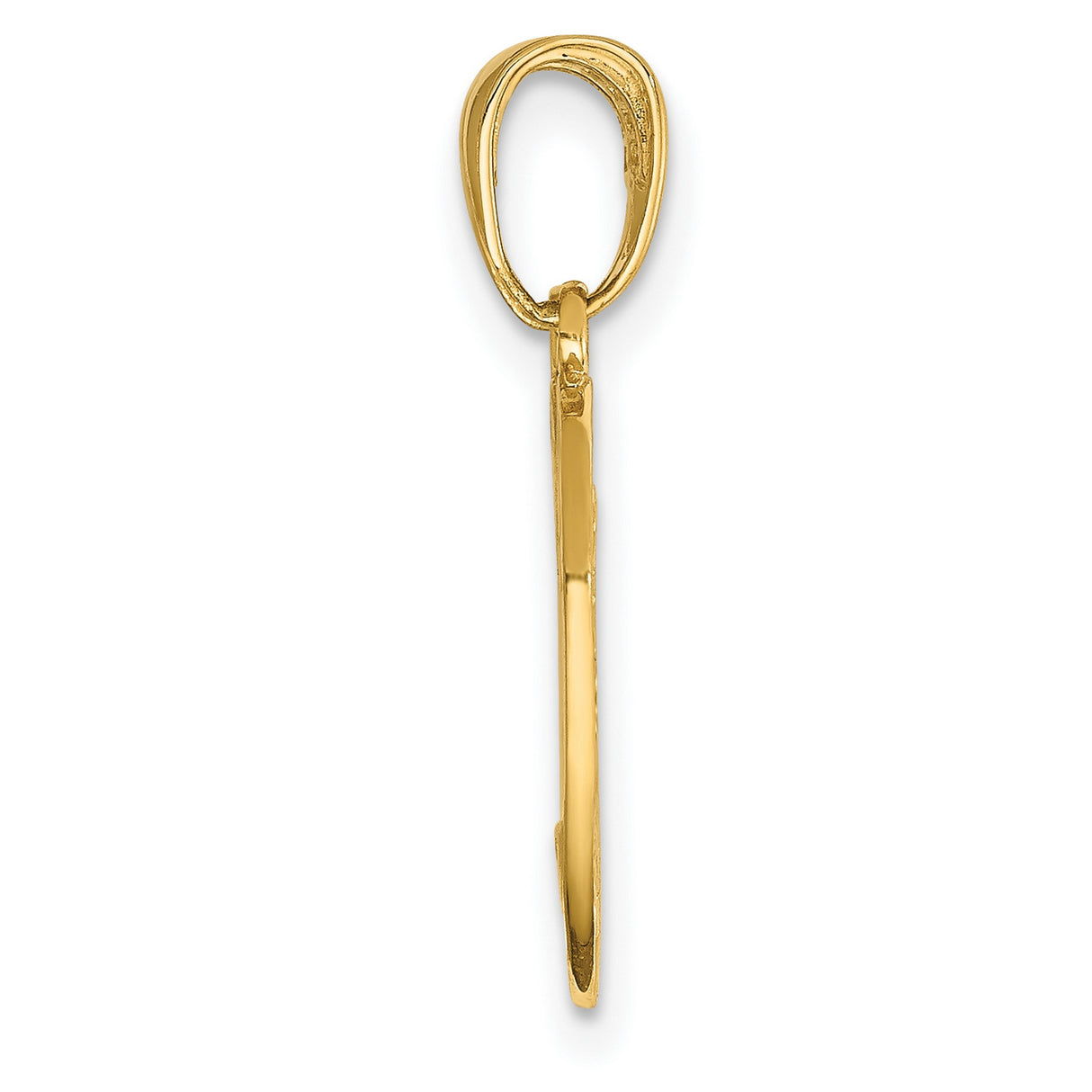 10k Yellow Gold Heart Split Pendant with Big Sister and Little Sister Engraving