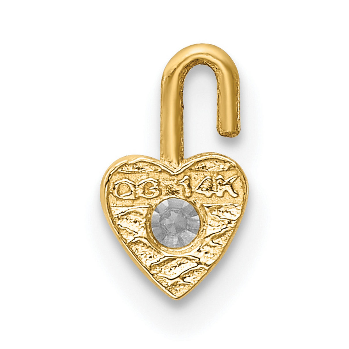10k Yellow Gold Heart Pendant with Synthetic Birthstone, Dainty Minimalist Jewelry for Women
