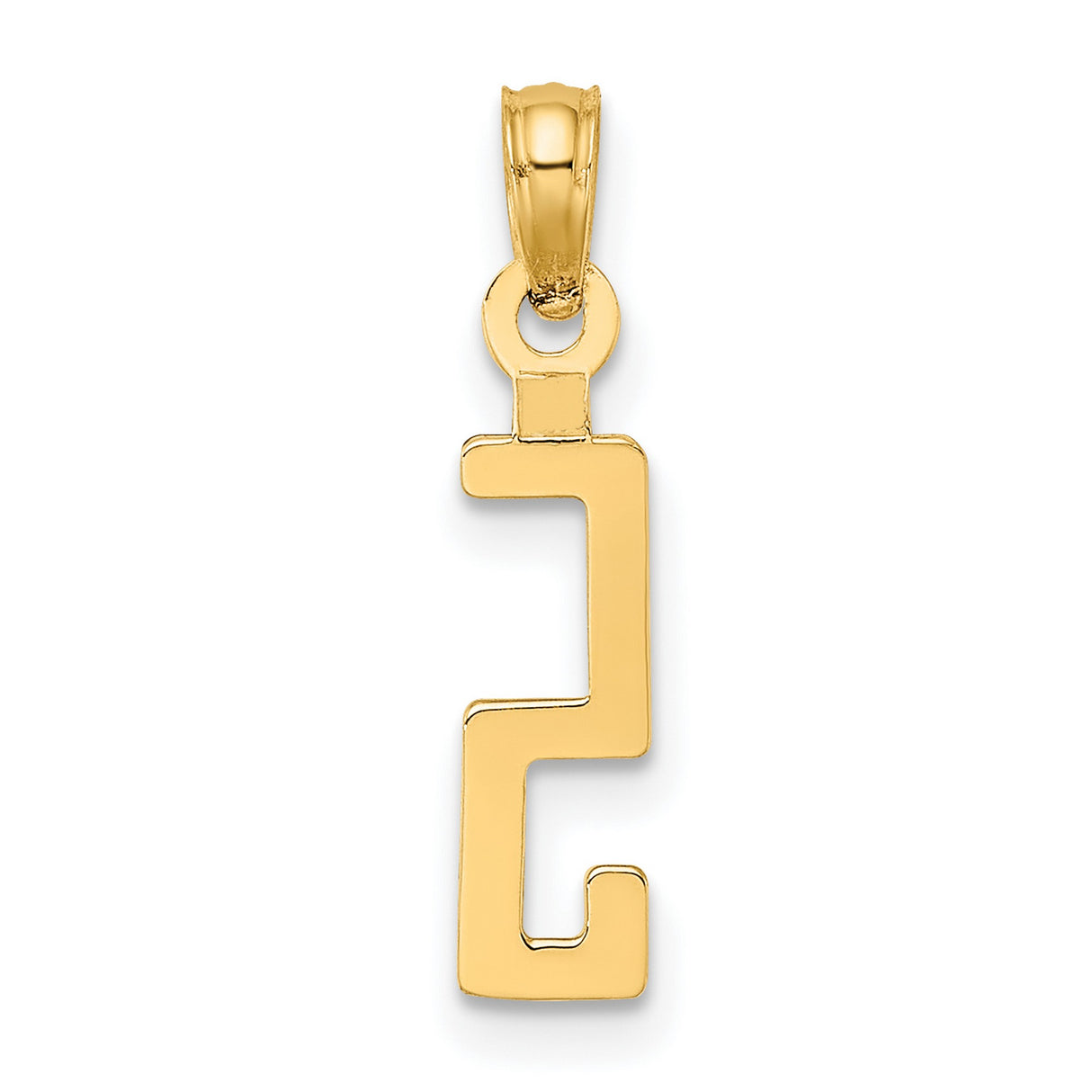 10k Yellow Gold Chai Symbol Pendant, Minimalist Hebrew Religious Charm for Women or Unisex Wear
