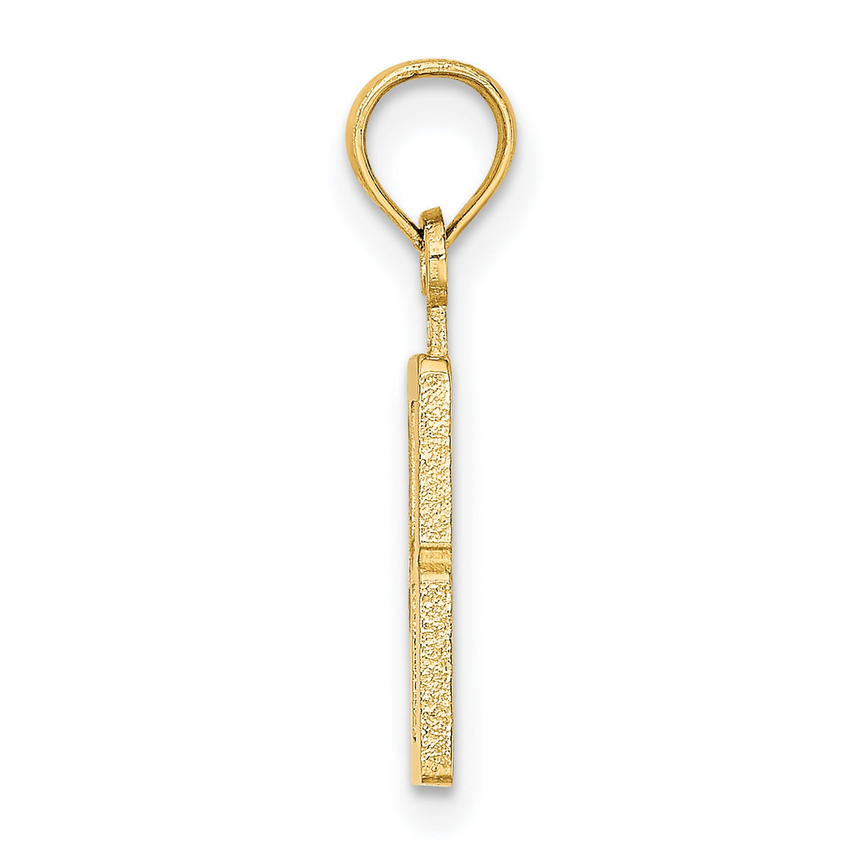 10k Yellow Gold Number 8 Pendant with Cutout Design, Unisex Numerology Charm