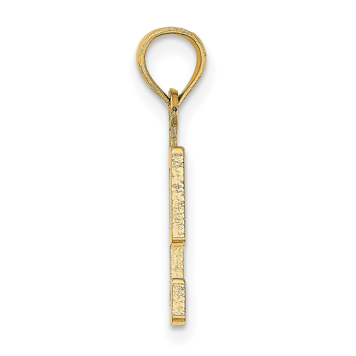 10k Yellow Gold Number 9 Pendant, Minimalist Numerology Charm for Men or Women