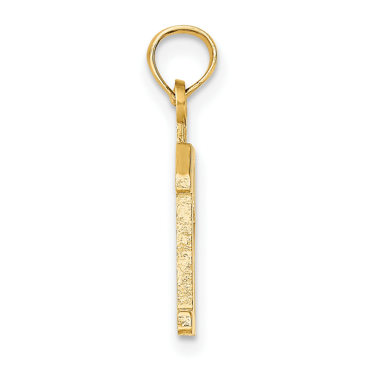 10k Yellow Gold Number 12 Pendant, Bold Polished Digits for Sports Fans, Unisex Charm