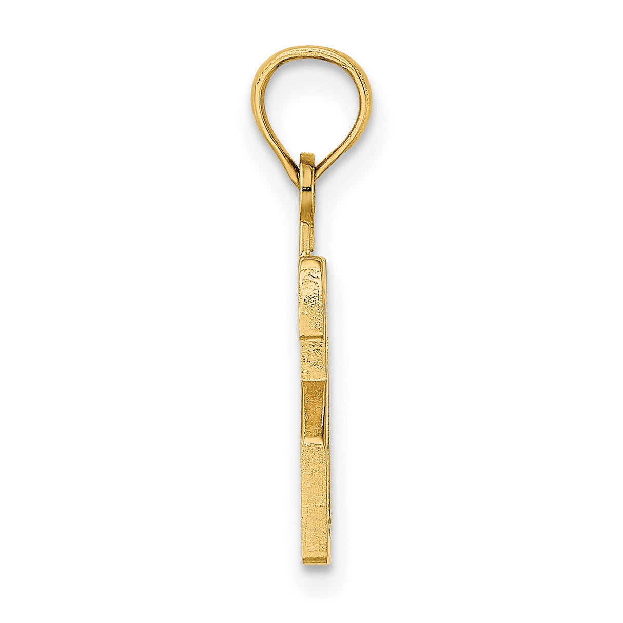 10k Yellow Gold Number 21 Pendant Charm, Cut-Out Milestone Jewelry, Unisex