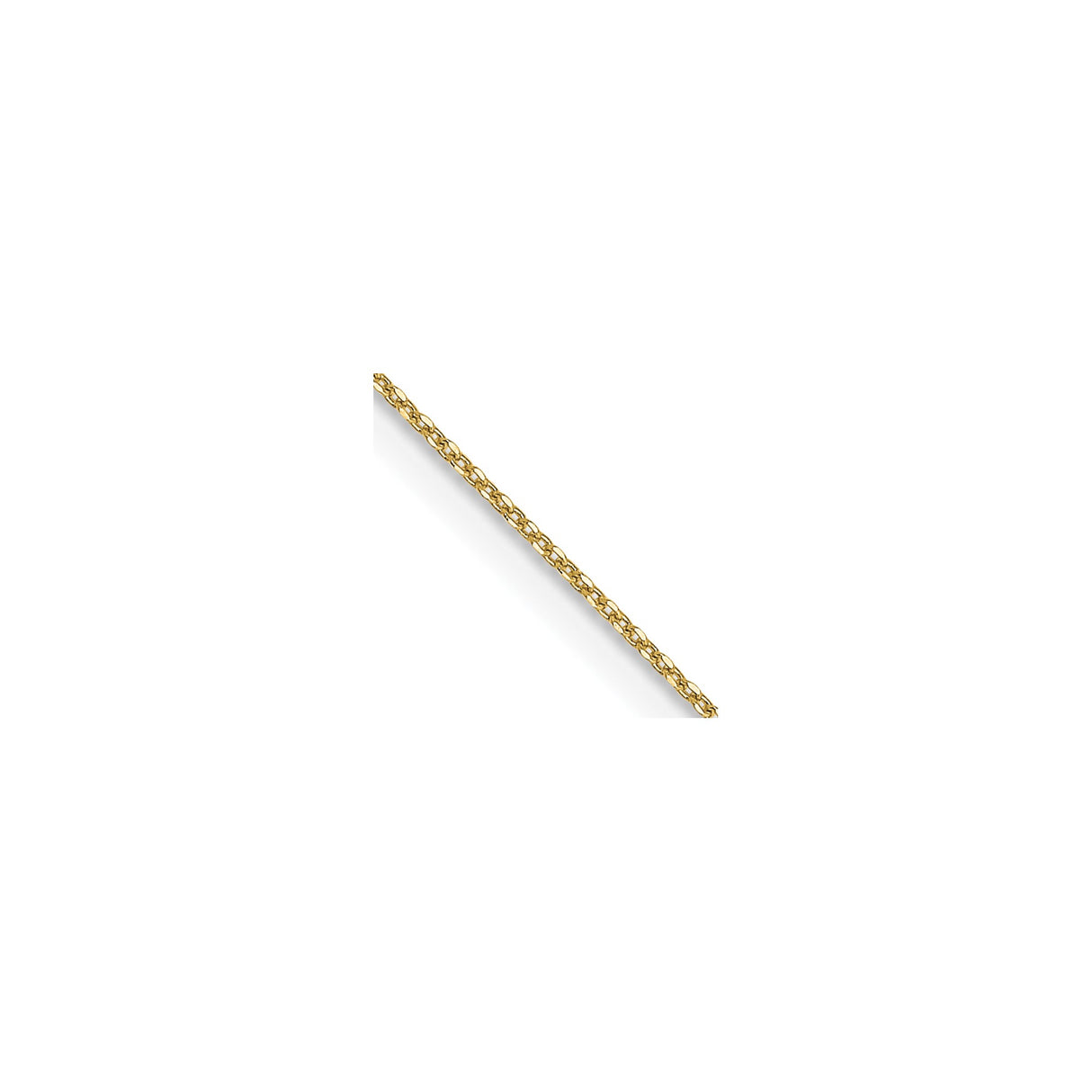 10K Yellow Gold 0.6 mm Polished Chain Necklace, Solid detail view