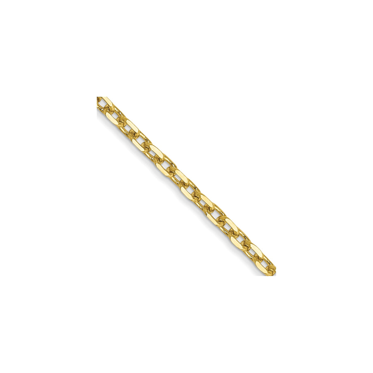 10K Yellow Gold 1.8 mm Polished Chain Necklace, Solid detail view