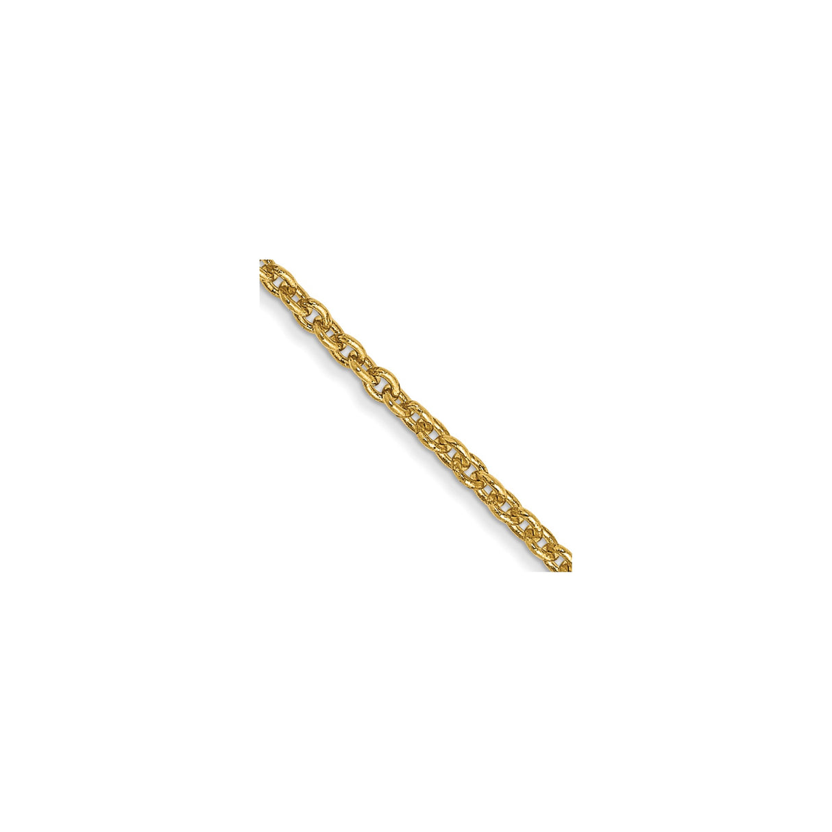 10K Yellow Gold 1.4 mm Forzantine Chain Necklace detail view