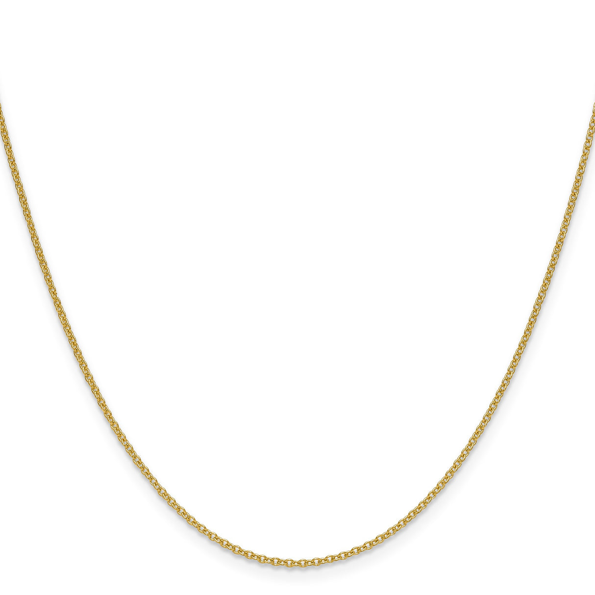 10K Yellow Gold 1.5 mm Cable Chain Necklace