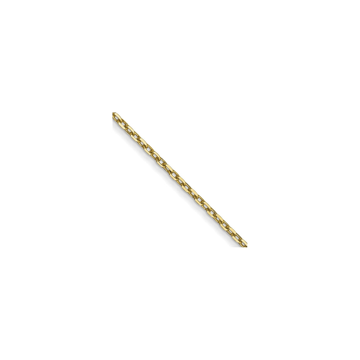 10K Yellow Gold 0.8 mm Polished Chain Necklace, Solid detail view