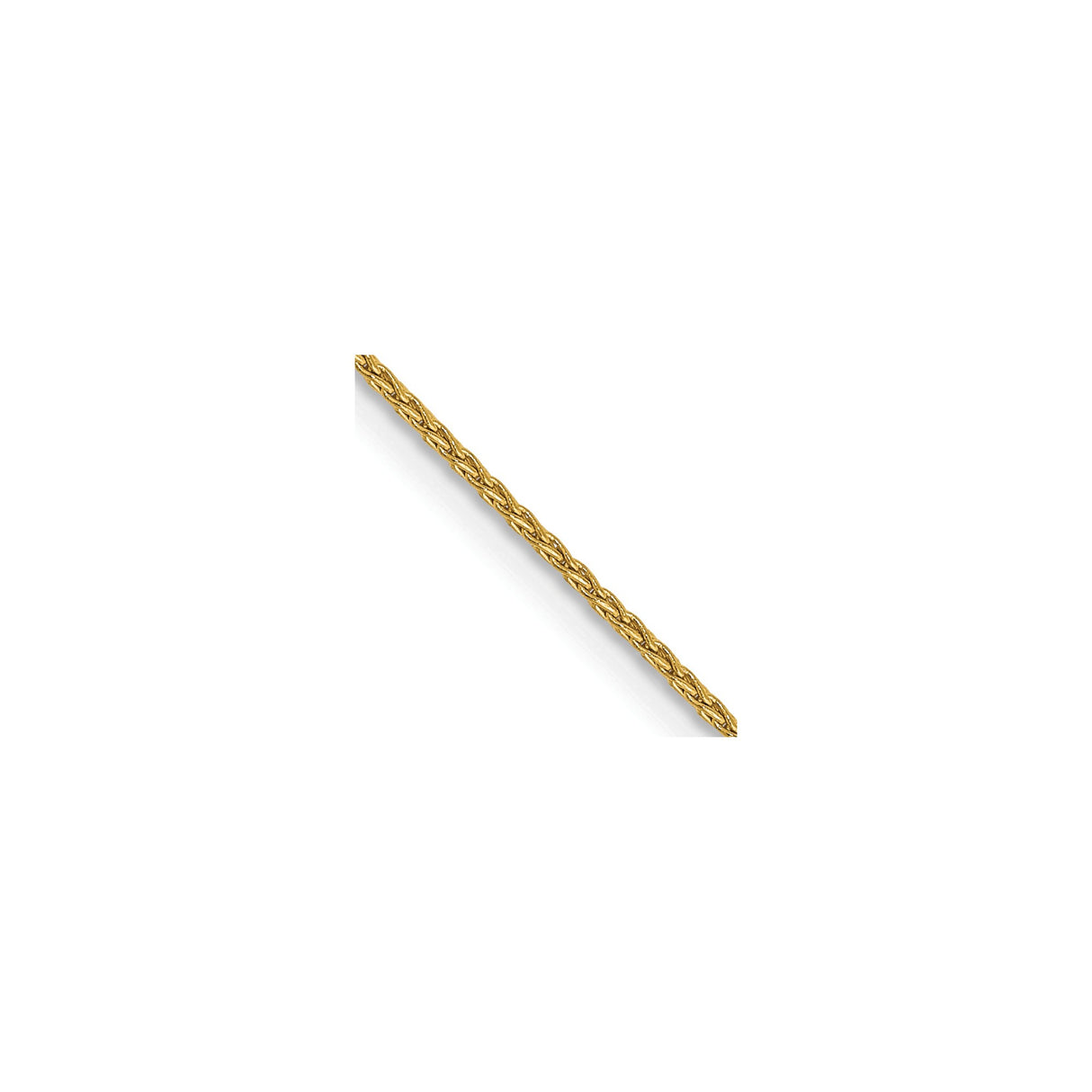 10K Yellow Gold 1 mm Polished Chain Necklace, Solid detail view