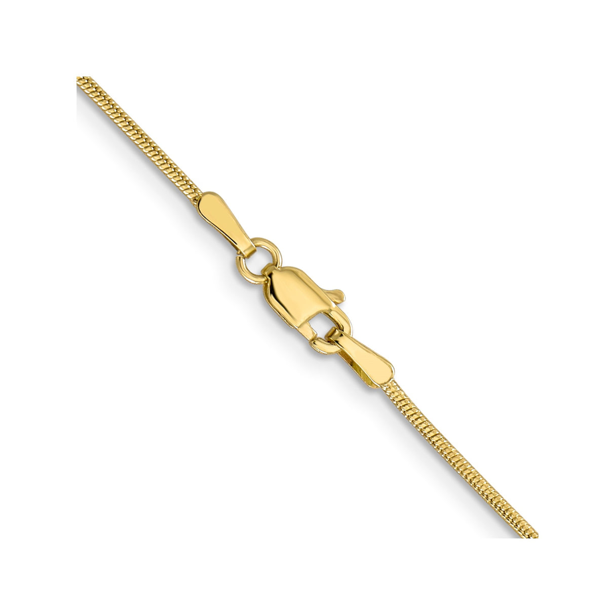10K Yellow Gold 1.1 mm Polished Chain Necklace, Solid alternate angle