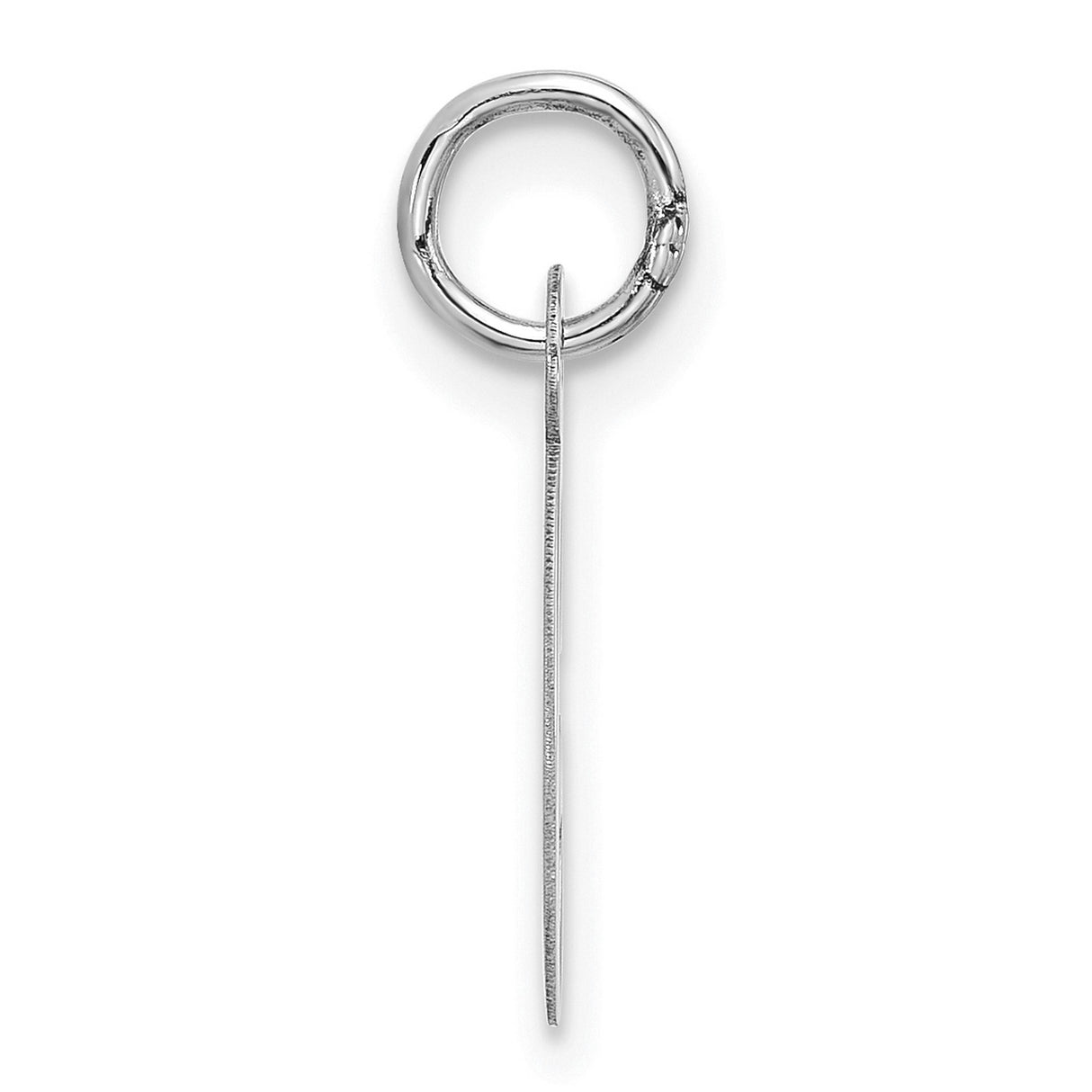 10k White Gold Letter G Pendant, Polished Script Initial Charm for Women