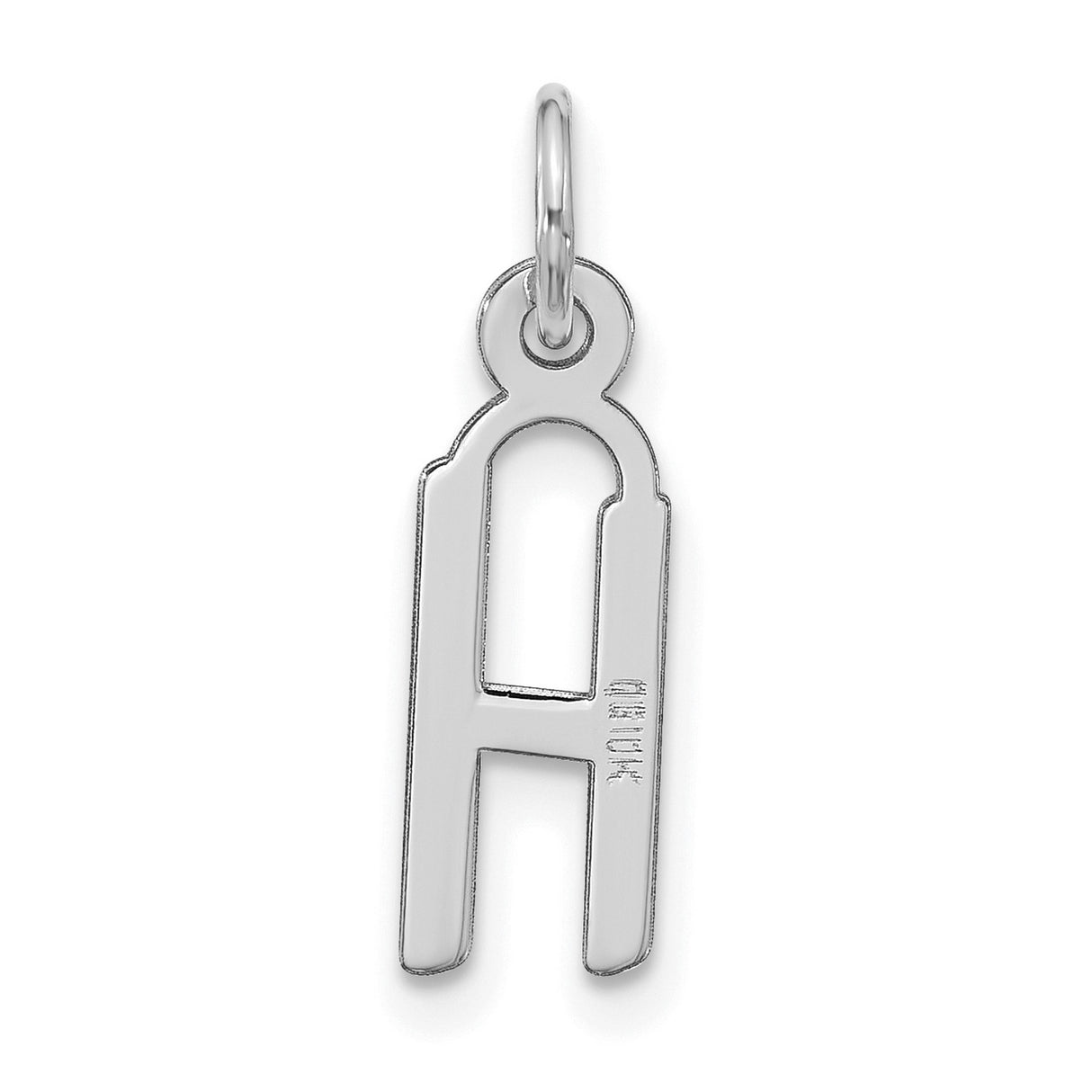 10k White Gold Chai Pendant with Cutout Hebrew Symbol, Unisex Jewish Faith Jewelry