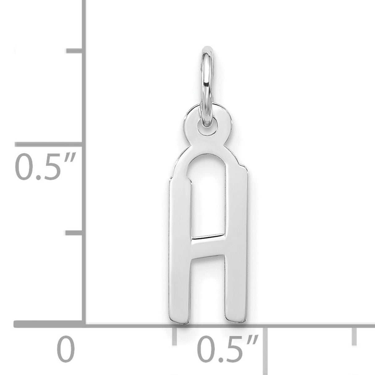 10k White Gold Chai Pendant with Cutout Hebrew Symbol, Unisex Jewish Faith Jewelry