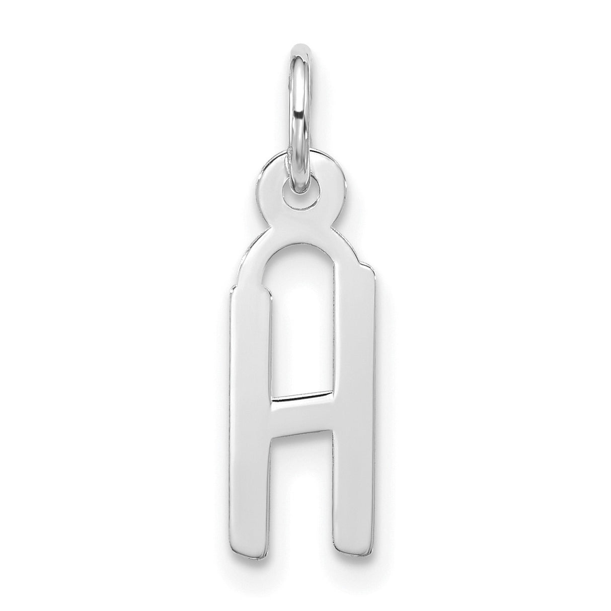10k White Gold Chai Pendant with Cutout Hebrew Symbol, Unisex Jewish Faith Jewelry