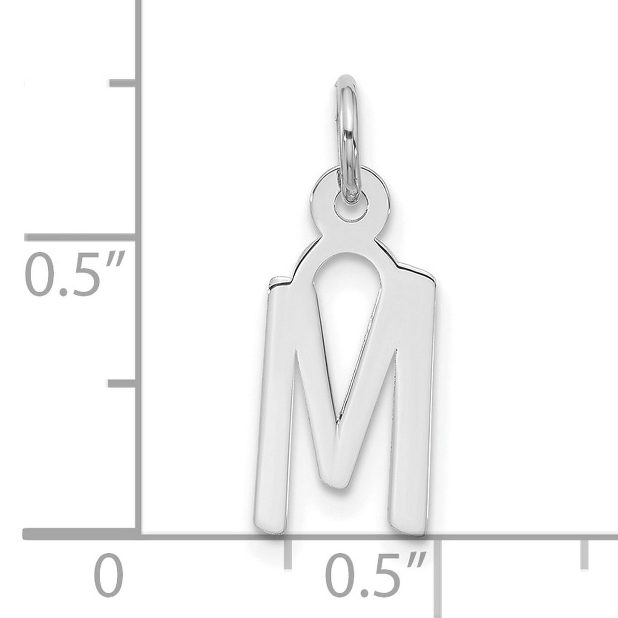 10k White Gold Marian Pendant with Stylized Virgin Mary Symbol, Catholic Religious Charm