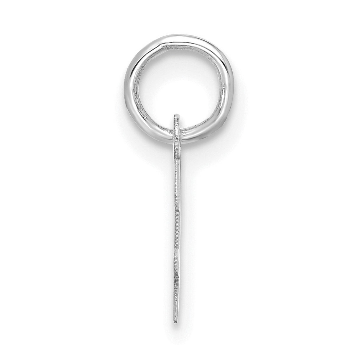 10k White Gold H Pendant Charm, Script Letter Design, Polished Finish, Monogram Jewelry for Women