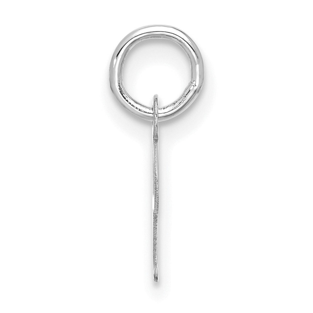 10k White Gold Initial J Pendant, Script Letter Charm, Dainty Monogram Jewelry for Women