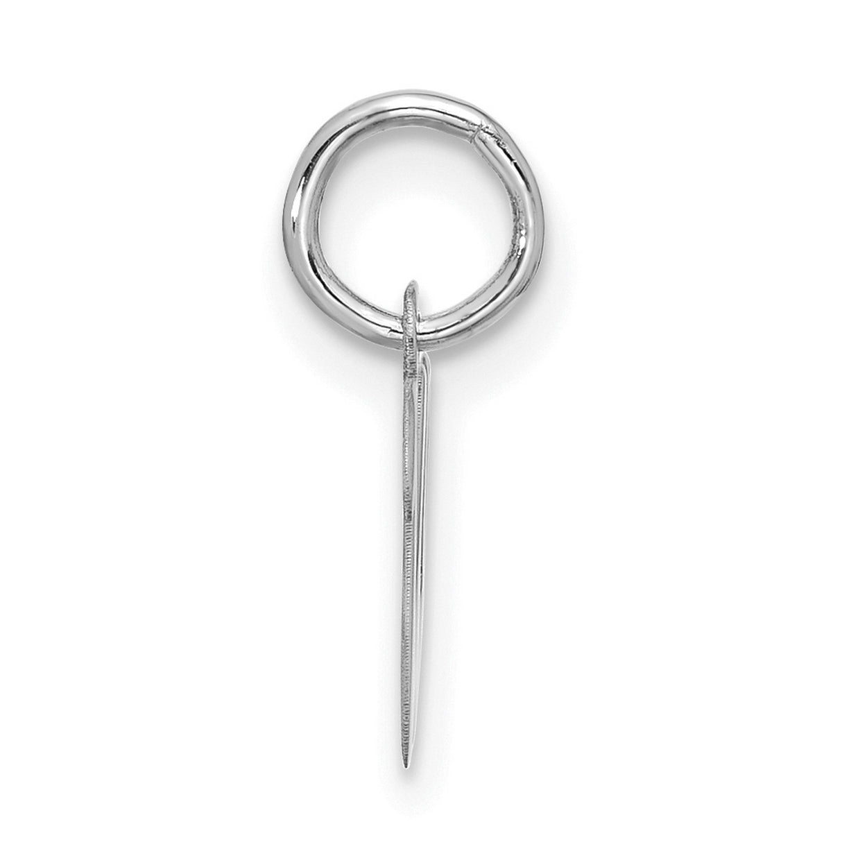 10k White Gold Script We Pendant, Cursive Letter Charm Symbolizing Unity and Connection