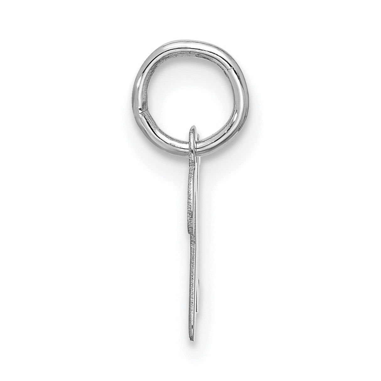 Small Script Initial X Charm Pendant in Real 10k White Gold
