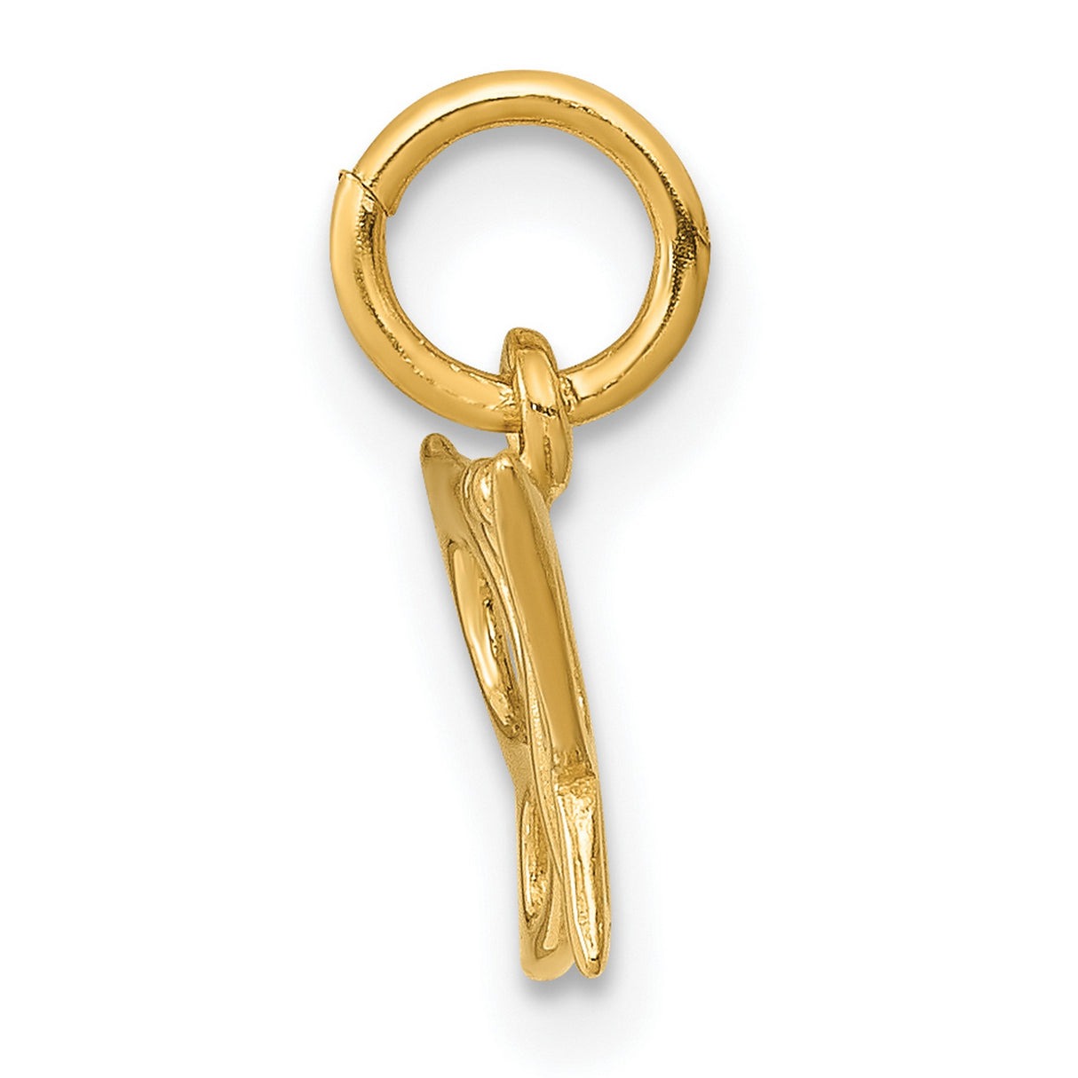 10k Yellow Gold Butterfly Pendant with Open-Cut Design, Symbol of Transformation and Beauty