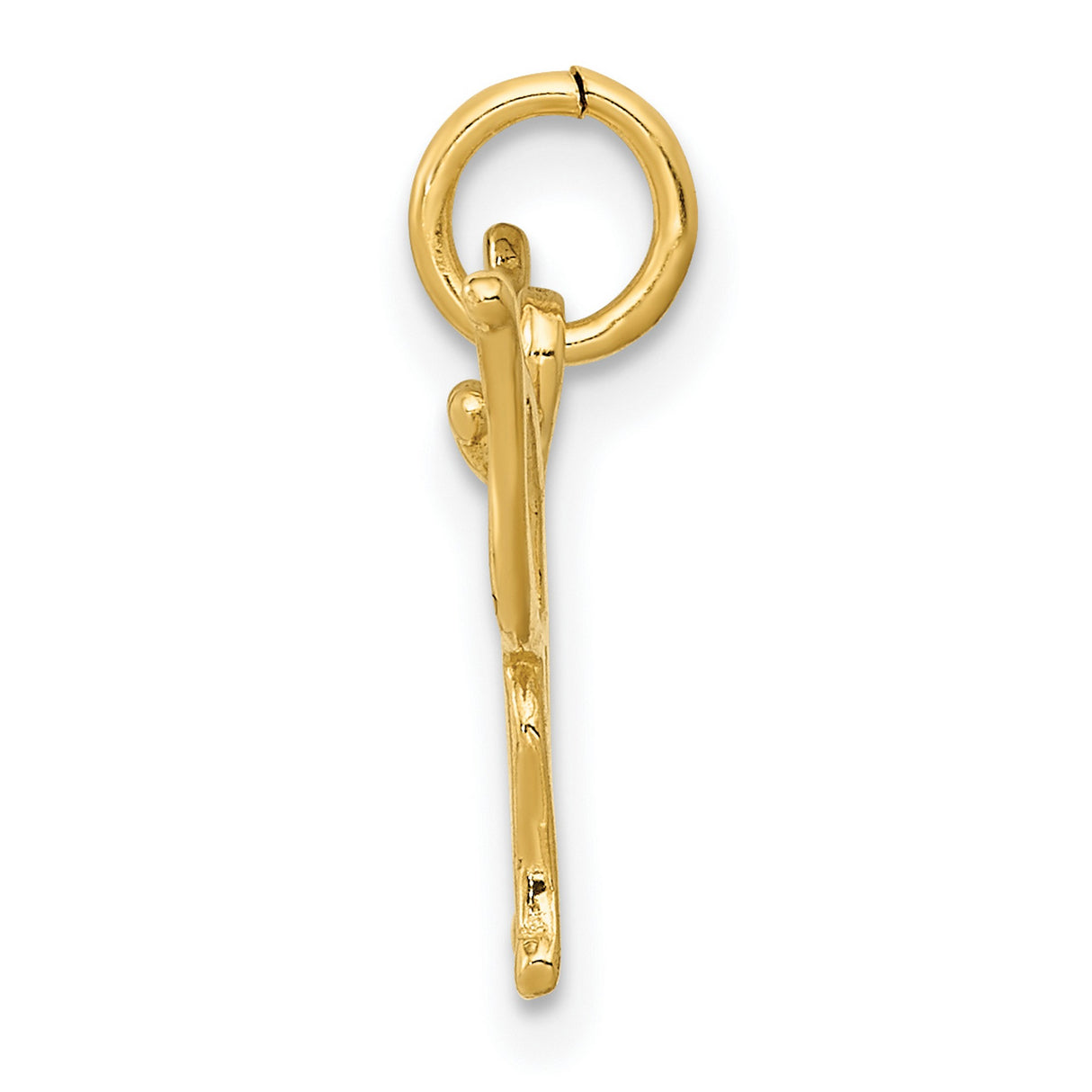 10k Yellow Gold Butterfly Pendant with Openwork Design, Nature-Inspired Symbol of Transformation