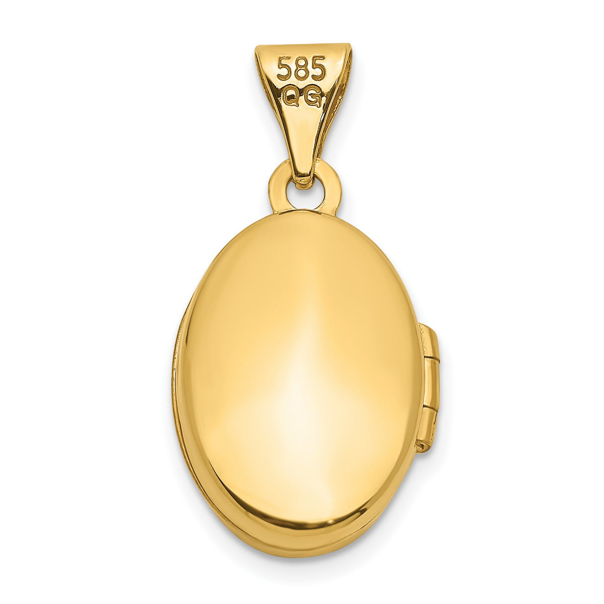 10k Yellow Gold Locket Pendant with Floral Design for Women