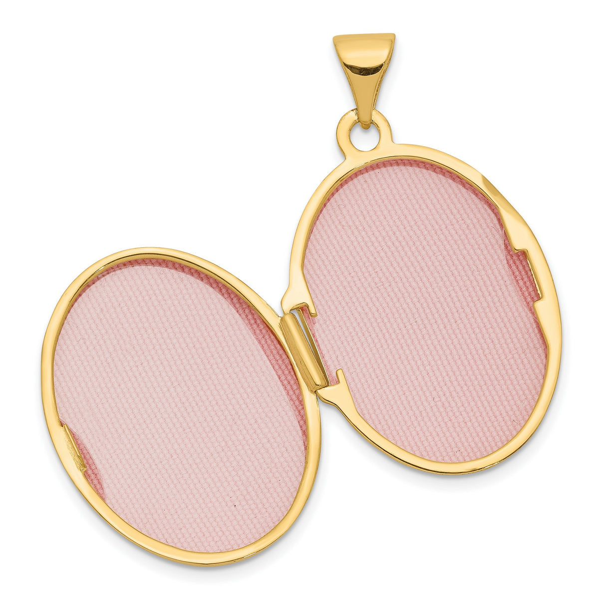 10k Multi-Tone Gold Oval Angel Locket Pendant with Rhodium Accents, Guardian Halo Design