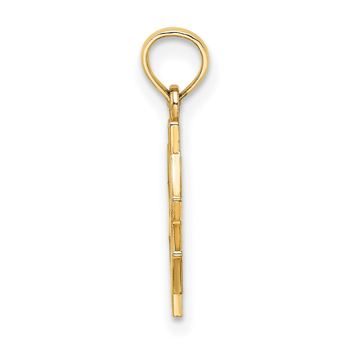 10k Yellow Gold Star of Life Pendant with Rod of Asclepius Symbol