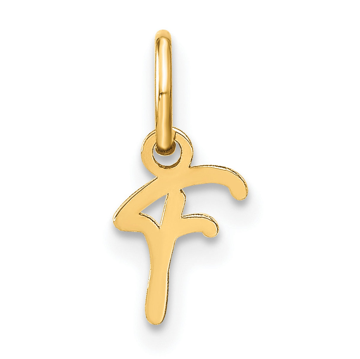 10k Yellow Gold Dancer Pendant, Artistic Figure in Motion Charm for Women or Unisex Wear