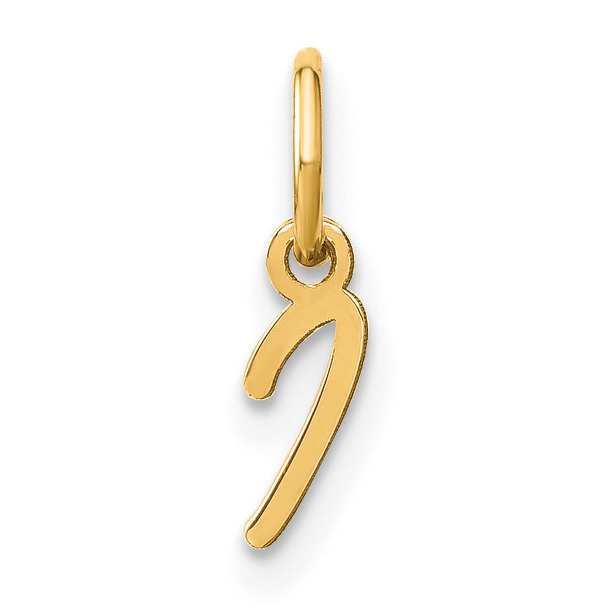 10k Yellow Gold Aleph Pendant, Hebrew Letter Charm with Spiritual Jewish Symbolism