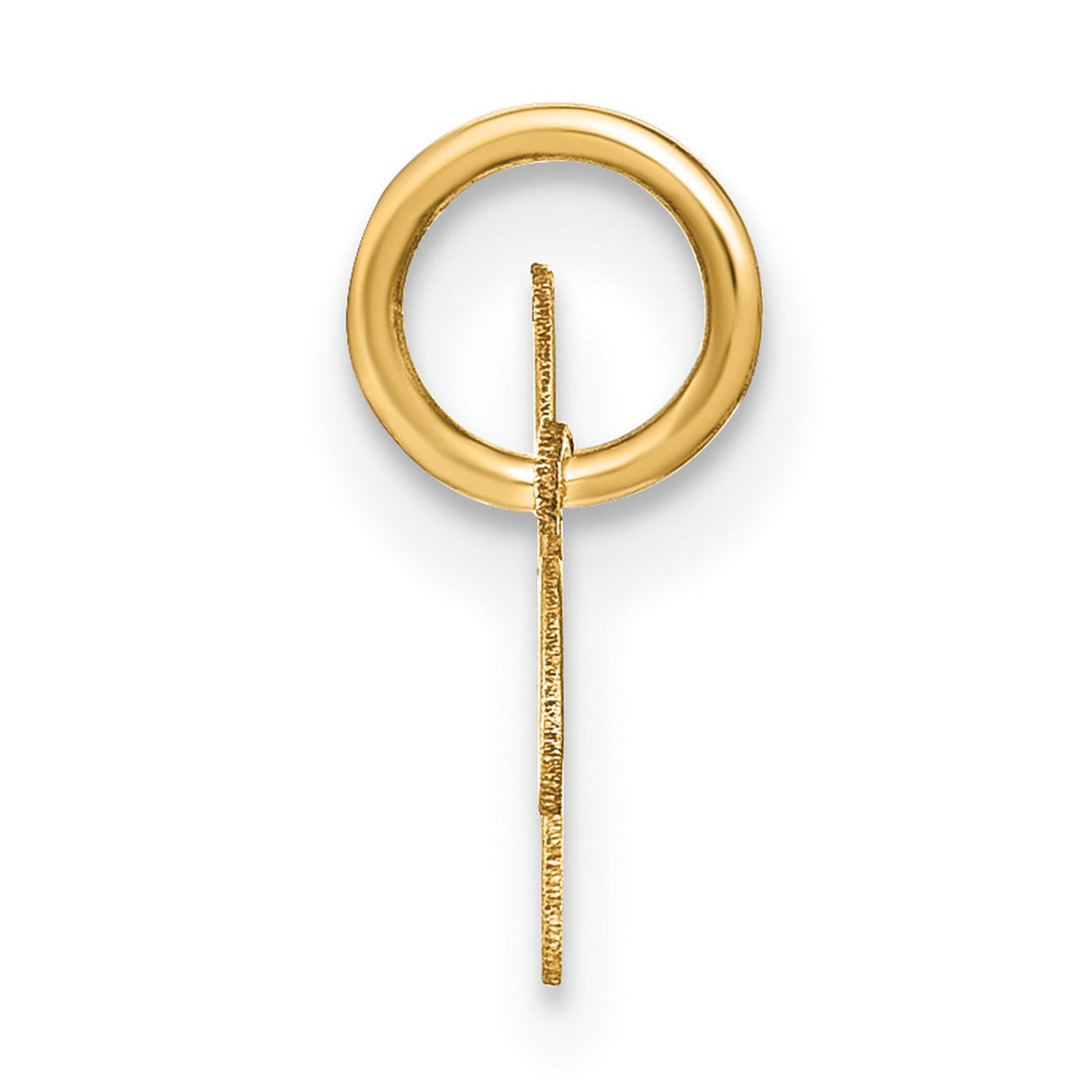 10k Yellow Gold Initial Pendant Charm W, Script Letter Design for Women or Unisex Wear