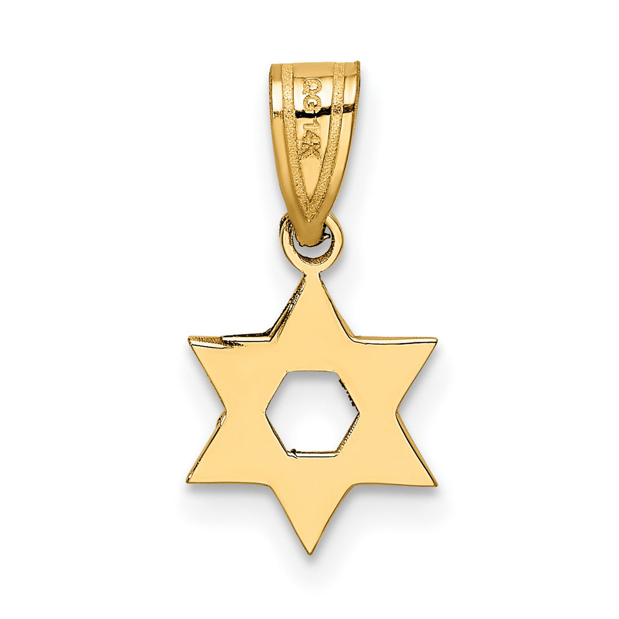 10k Yellow Gold Star of David Pendant, Jewish Symbol of Faith, Unisex Charm