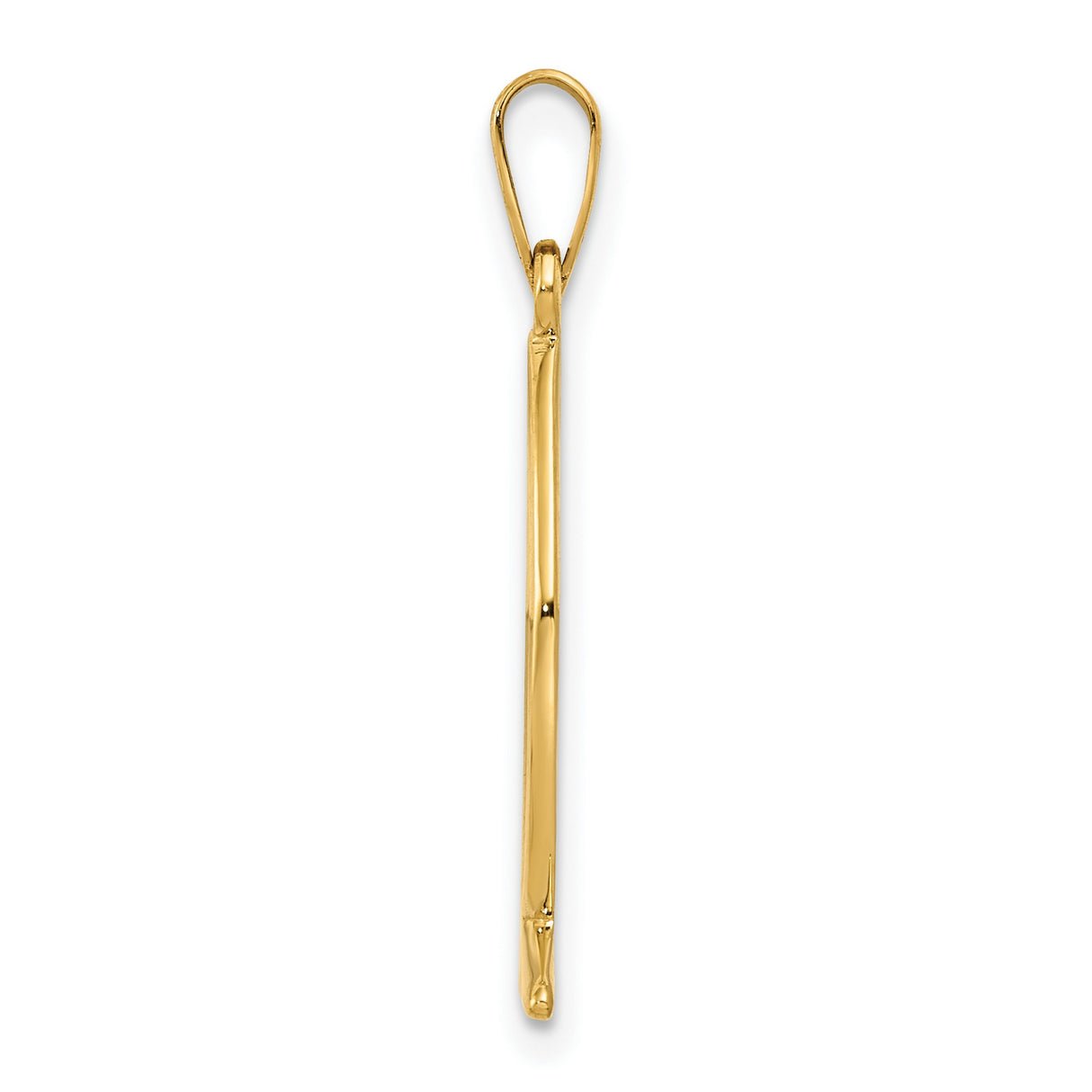 10k Yellow Gold Ichthys Fish Pendant, Minimalist Christian Symbol for Women and Unisex Wear