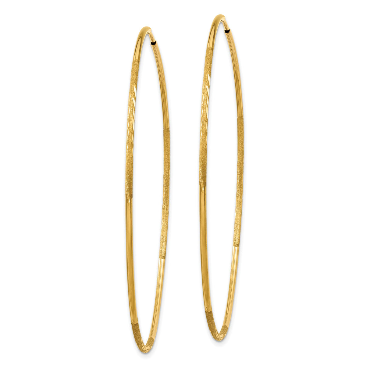 10k Yellow Gold Hoop Earrings, Lightweight Polished Finish, Minimalist Classic Design for Women